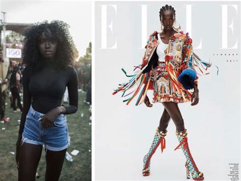 South Sudanese college student now on cover of Elle .